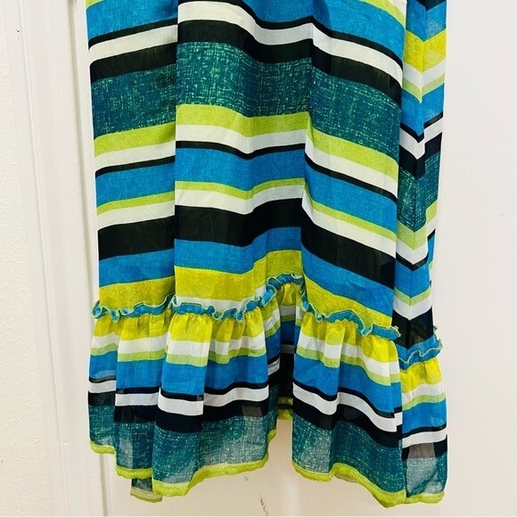 Banana Republic Blue Green Striped Maxi Sundress in Women's Size 2 - Picture 3 of 8